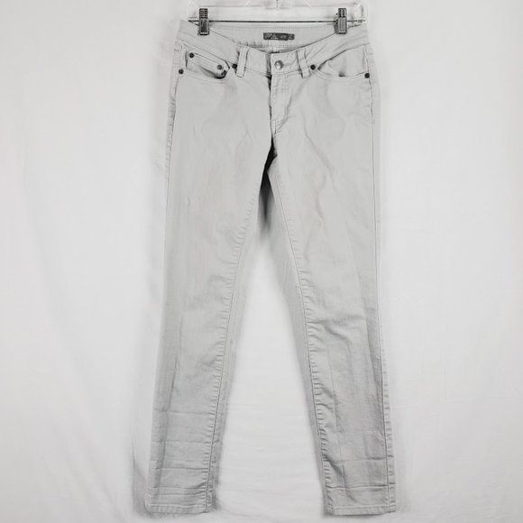 Prana Kara Jeans Size 4 27 Agave Light Gray Organic Cotton Blend - Picture 2 of 5